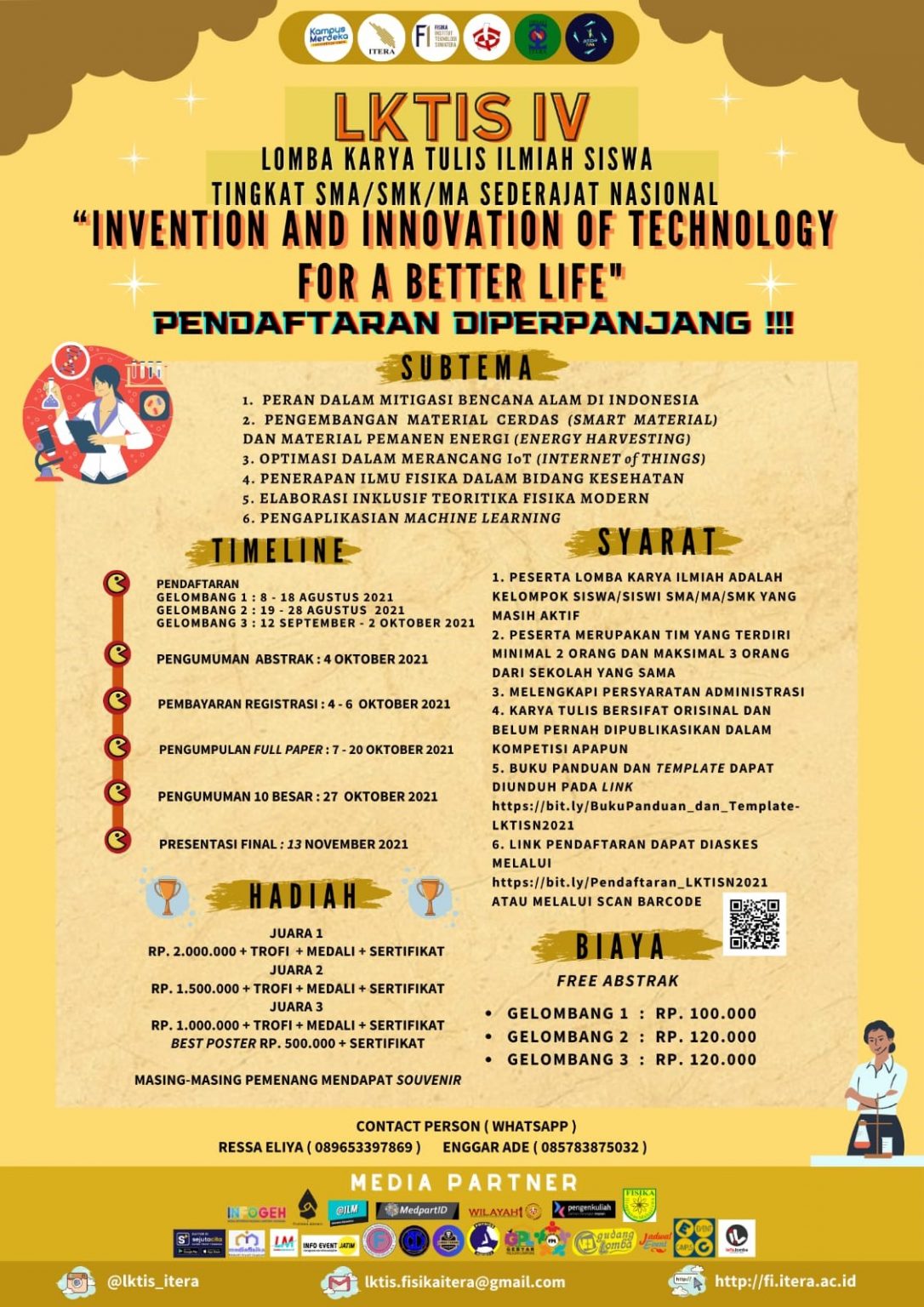 Himpunan Mahasiswa Fisika Institut Teknologi Sumatera Baru Saja Melangsungkan Final Lomba Karya Tulis Ilmiah Siswa Nasional yang ke-4